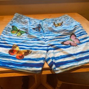 Johnny was swim trunks